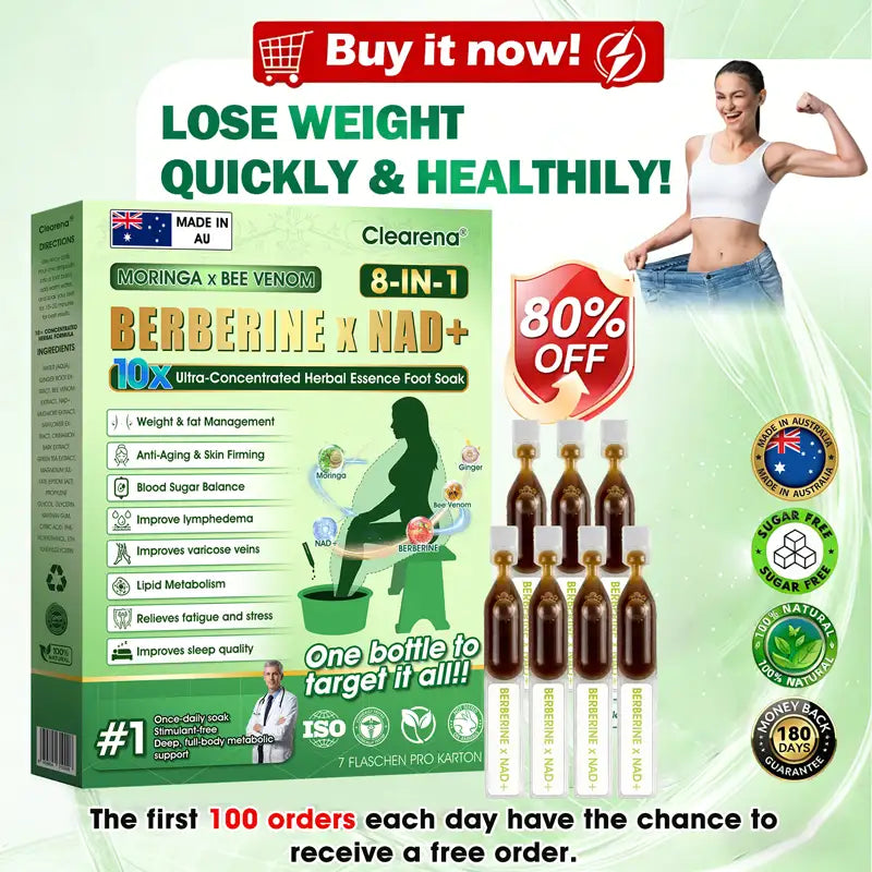 𝐎𝐟𝐟𝐢𝐜𝐢𝐚𝐥 𝐀𝐔 𝐒𝐭𝐨𝐫𝐞 🇦🇺  | 🧑‍⚕️ 𝐂𝐥𝐞𝐚𝐫𝐞𝐧𝐚® Moringa · Bee Venom · Berberine × NAD+ Eight-in-one 10× Ultra-Concentrated Herbal Essence Foot Soak — 𝐎𝐧𝐜𝐞 𝐃𝐚𝐢𝐥𝐲, 𝐕𝐢𝐬𝐢𝐛𝐥𝐞 𝐑𝐞𝐬𝐮𝐥𝐭𝐬 𝐢𝐧 𝟕 𝐃𝐚𝐲𝐬